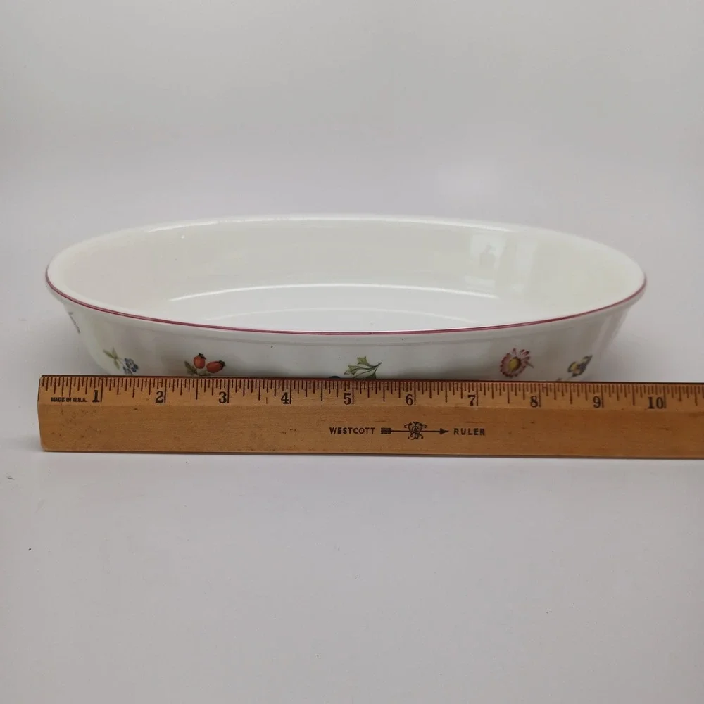 Villeroy & Boch Petite Fleur Vilbofour Oval Baker Porcelain Floral Casserole 10